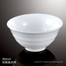 double line ceramic bowl, porcelain bowl, porcelain rice bowl
